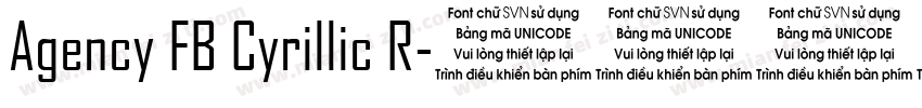 Agency FB Cyrillic R字体转换